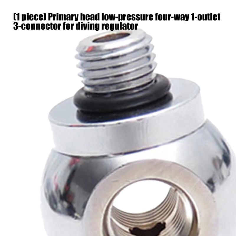 Stainless Steel Scubas Regulator Adapter 1 Outlet To 3 Port For Multiple Device Connection Underwater Diving Gear