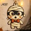 Themed Props for Shop Windows Halloween Wooden Hanging Decor, Vintage Ghost Pumpkin Pendant Decorations, Cartoon Durable Indoor Accessories Style Wall