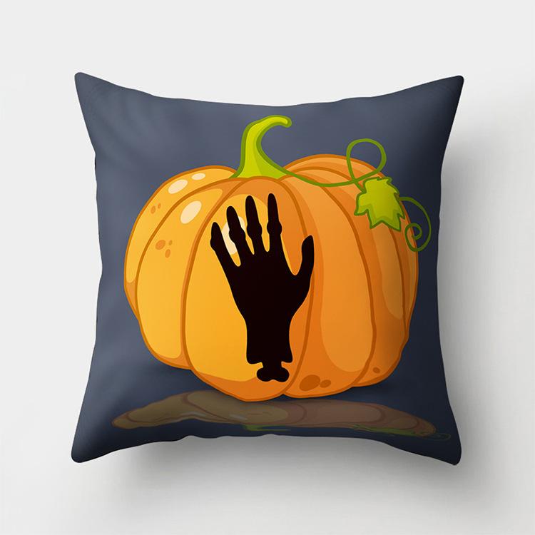 45x45cm Halloween Kissenbezug Kürbis Hexe Geister Schwarze Katze Bedrucktes Dekokissen Home Decor Kissenbezug Kissenbezug