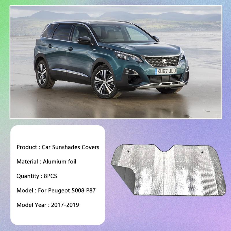 Visiera per Finestrino Per Peugeot 5008 P87 MK2 2017 2018 Parasole Tenda Copertura Protezione UV Parabrezzi Anteriori Auto