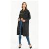 Giacca Lunga in Denim da Donna Slim Fit Lavata Stile Vintage Streetwear Cappotto Oversize
