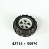 Rainbow Pig MOC Parts Wheel 42716 + Tire 44309 15413 55976 70695 Compatible Bricks DIY Building Blocks Particle Kid Toy Gift