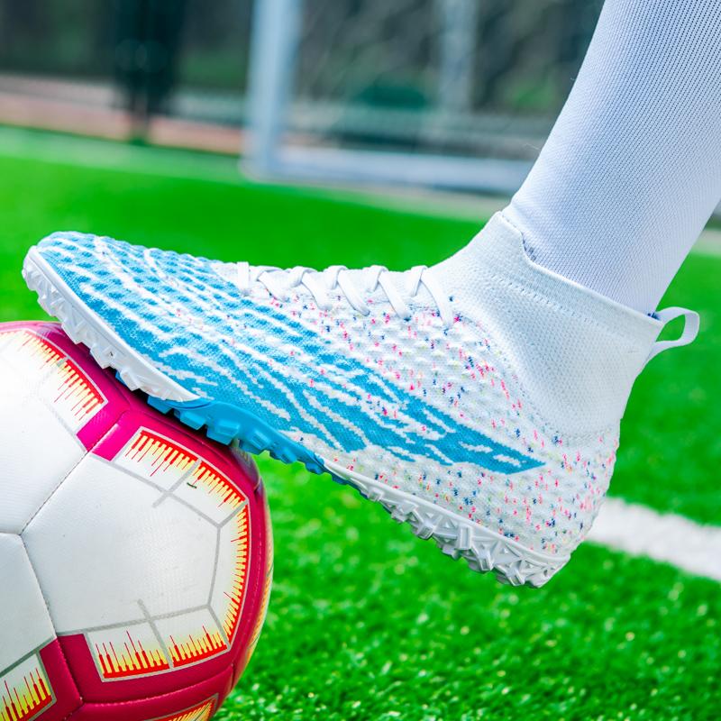 2024 Men's Soccer Shoes Large Size Ultralight Football Boots Boys Sneakers Non-Slip AG/TF Soccer Cleats Ankle Boots Unisex