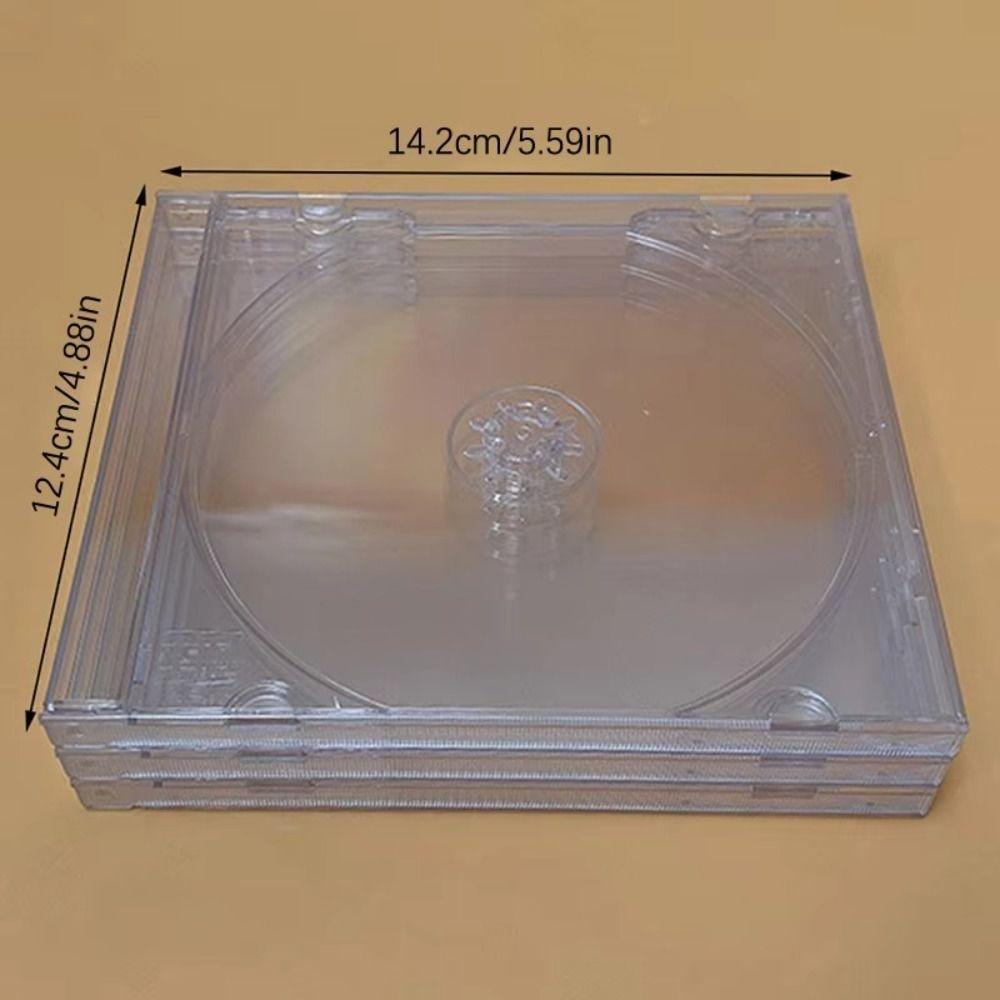 New Transparent CD Box Single Disc Thickened DVD Case Plastic CD Organizer Home Cinema
