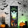 Witch Theme Wall Decor Halloween Flag Banner Backdrop Spooky Pumpkin Ghost Hanging Decorative Photo Booth Backgrounds Background Decoration