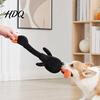 Interactive Dog Toy Stuffed Tug Toy Long Neck Plush Chicken Squeaky Bird