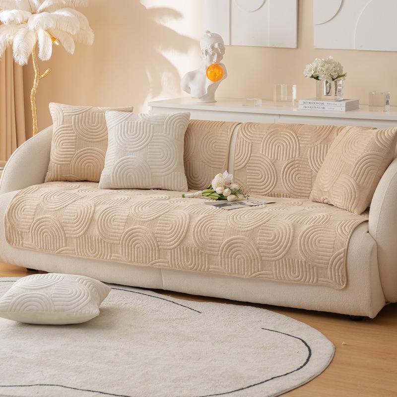 

Autumn And Winter New Sofa Cushion Plush Embroidery Thickened Sofa Cushion Modern Simple Winter Warm Sofa Cover Cloth 70*70cm