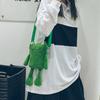 Casual Cartoon Shoulder Bag Cute Green for Frog Crossbody Bag Messenger Bag Plush Bag Handbag for Family Gatherings