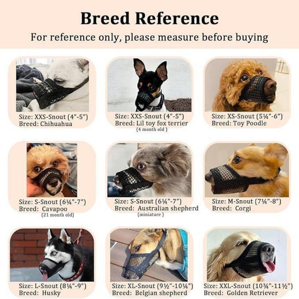 Anti-Biss Mini Hundemaulkorb Weiches Netz Welpenmaulkorb Strapazierfähiges Atmungsaktives Netzmaulkorb Mittlere Hunde