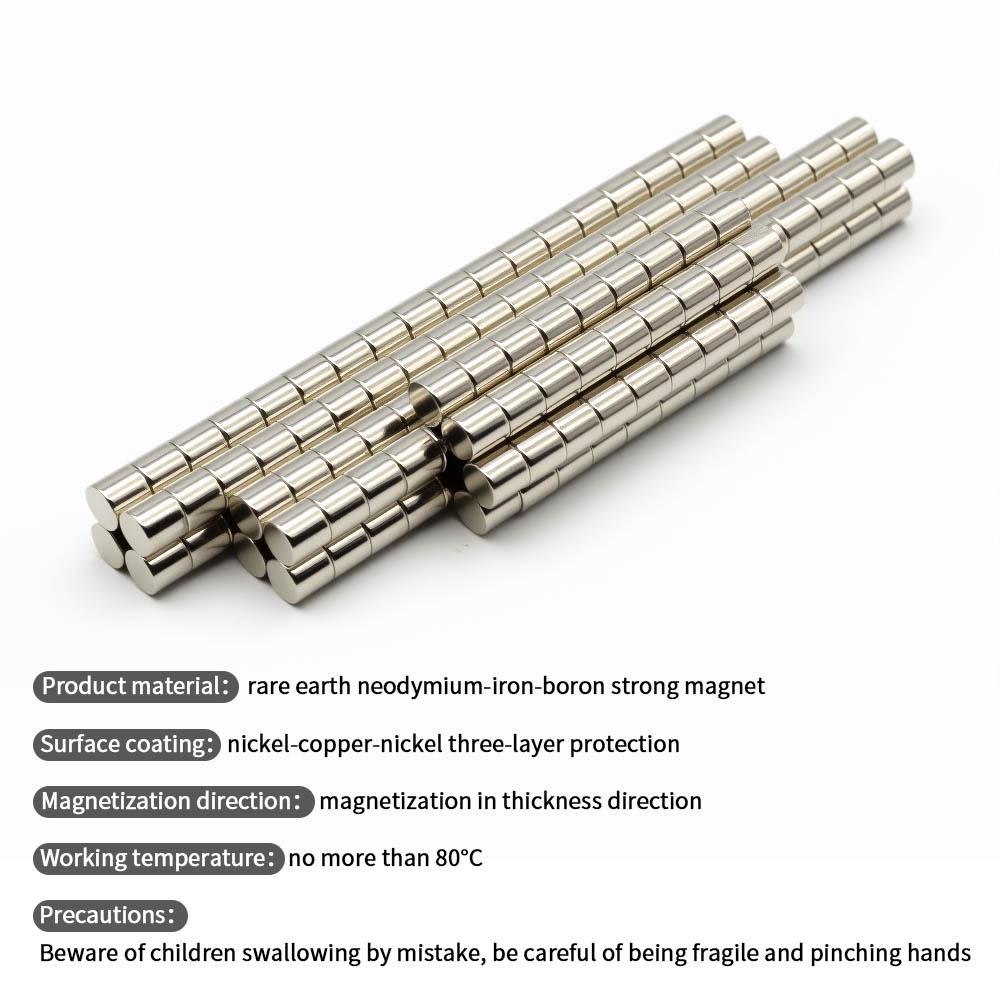 6x6mm Super Silný Neodymový Magnet N35 NdfeB Permanentní Magnetický imanes Kulaté Silné Magnety Magnet na Ledničku