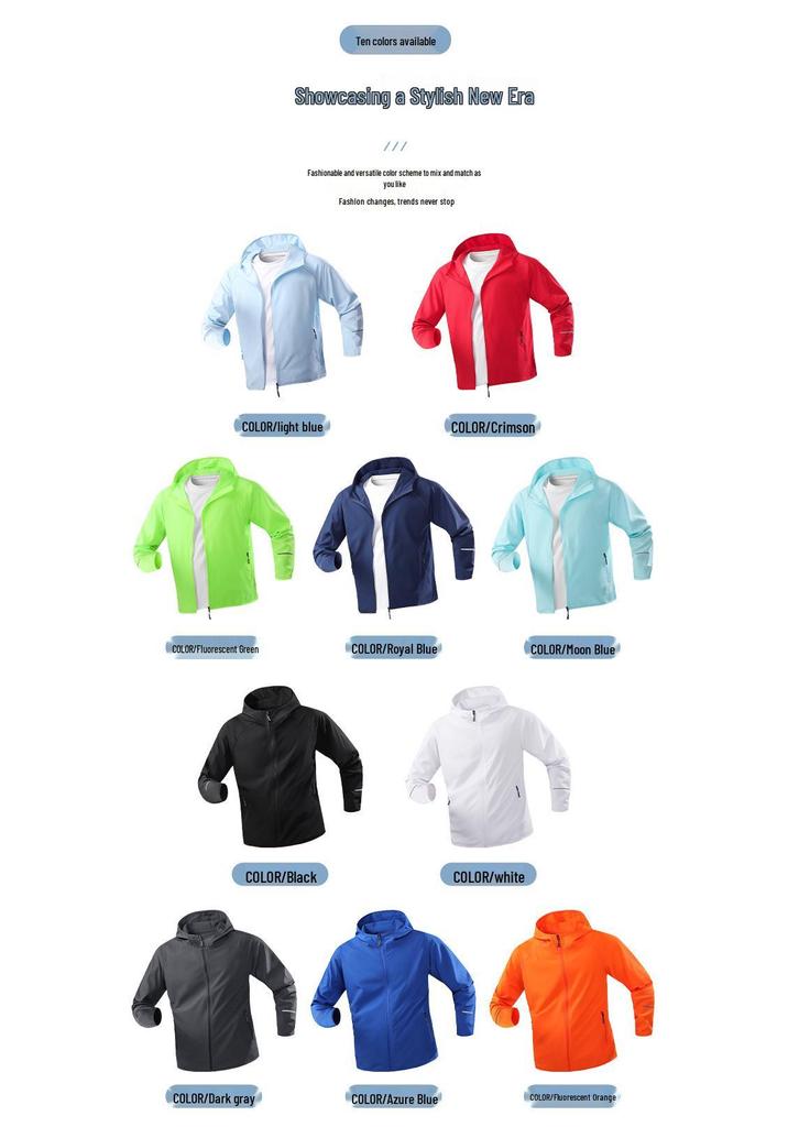 Marathon Unisex Quick-Dry Jacket for Outdoor Sports - Sun Protection for Running, Fishing & Cycling