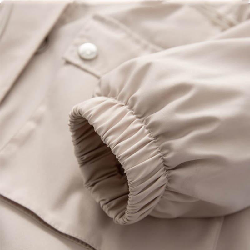 Liten Pluss Fløyelspolstret Jakke Dame Vår og Høst Stil Koreansk Vill Casual Kort Løs Vindjakke Dame Tide