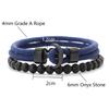 2026 New 2Pcs Men Bracelet Set Selected High Quality 4mm Rope No Fading Or Deforming 6 Colors Available Leisure Accessories