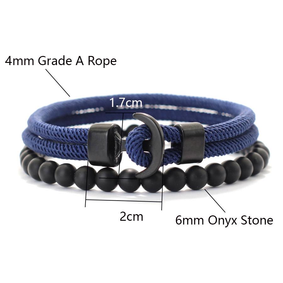 2026 New 2Pcs Men Bracelet Set Selected High Quality 4mm Rope No Fading Or Deforming 6 Colors Available Leisure Accessories