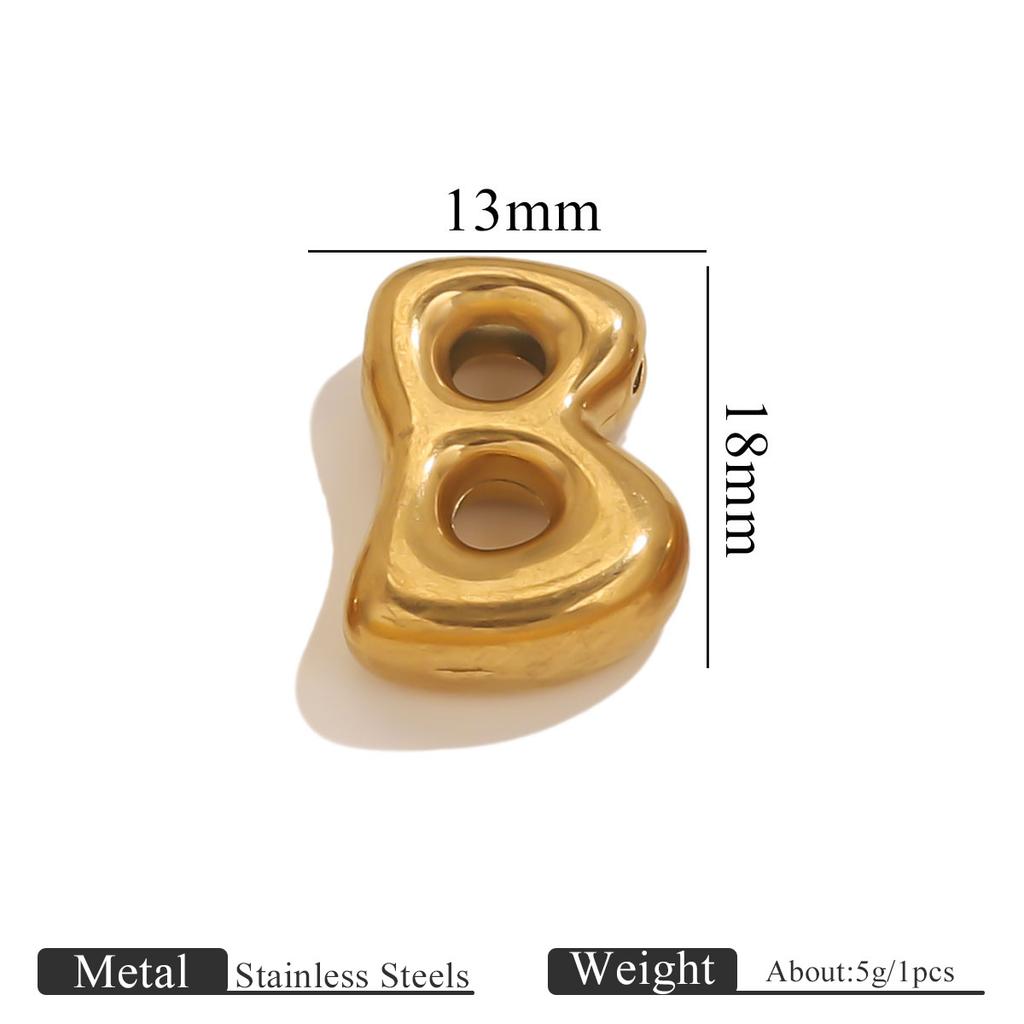 5 Stück Edelstahl 18K PVD-beschichtet A bis Z Englische Buchstaben Anhänger DIY Wasserdichter Schmuck Geschenk Handgefertigtes DIY Zubehör