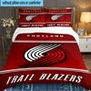 Portland Blazers Artwork 3pcs Bedding Set,Including 1pc Duvet Cover And 2pcs Pillowcases Perfect Gift for Christmas,Ideal for Bedroom, Dormitory