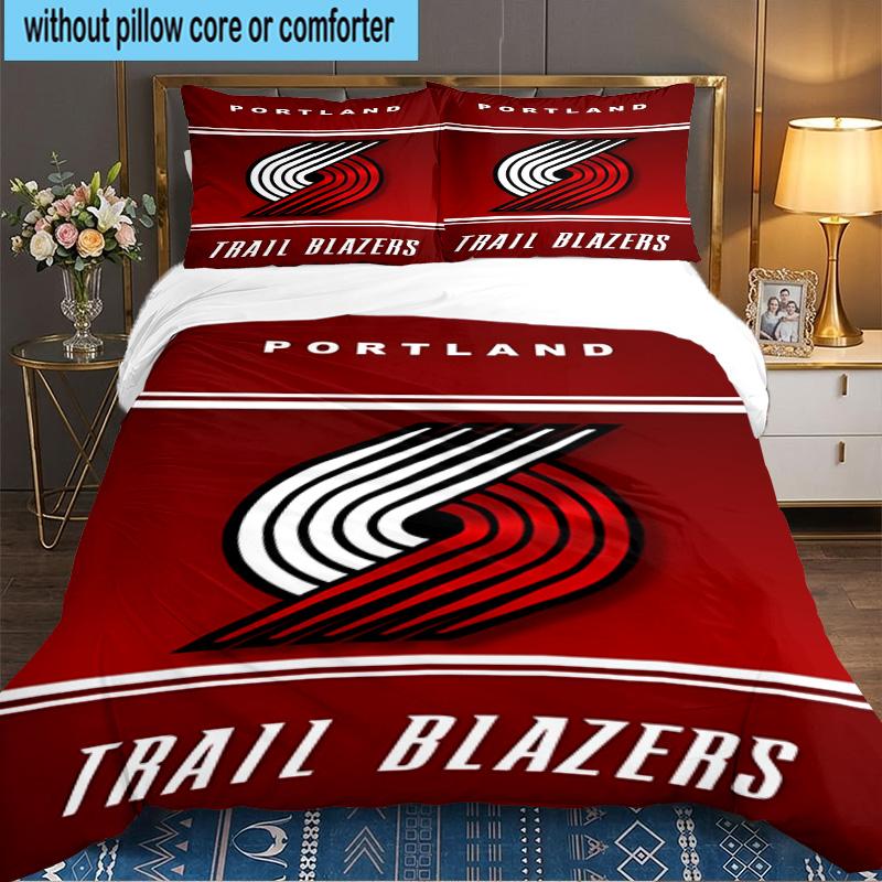 Portland Blazers Artwork 3pcs Bedding Set,Including 1pc Duvet Cover And 2pcs Pillowcases Perfect Gift for Christmas,Ideal for Bedroom, Dormitory