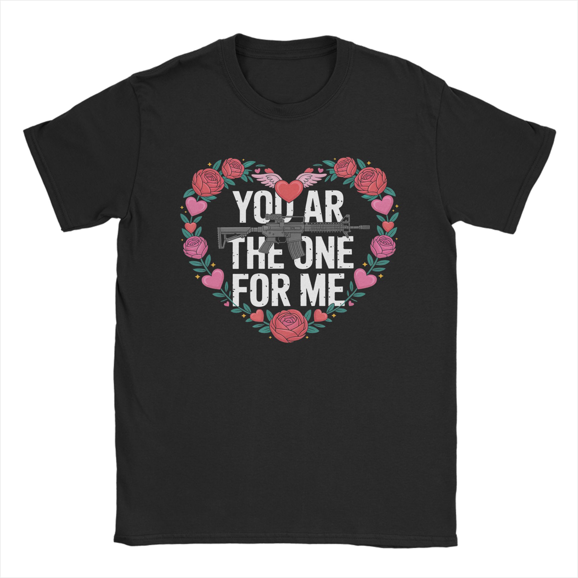 You AR The One for Me Cupid T Shirt Mens Pure Cotton Creative TShirts Crewneck Tee Shirt Short Sleeve Clothing Gift Idea S