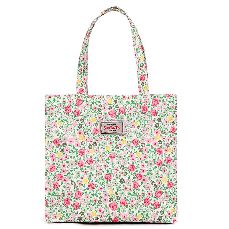 Women's Large Capacity Letter Print Handbag Nylon Shoulder Bag Student Tote Bag