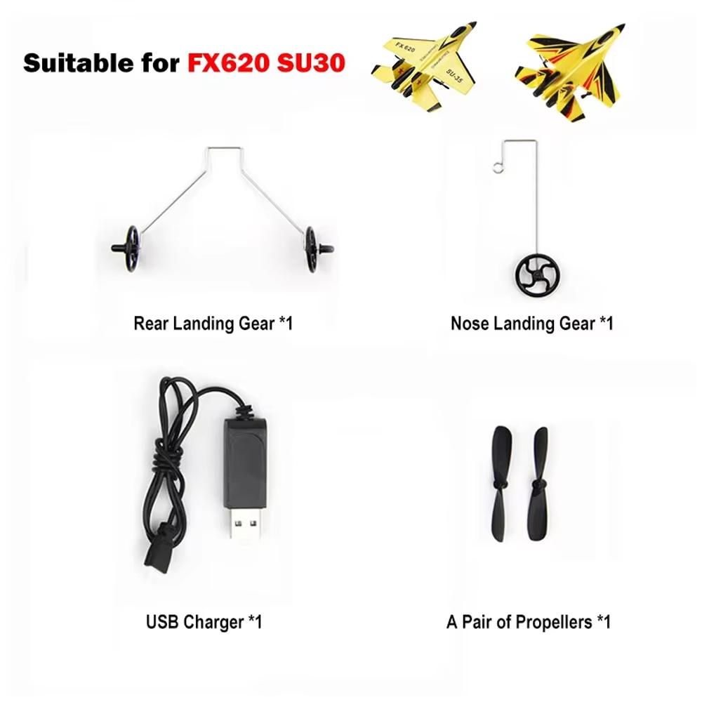 

FX620 SU35 SU30 RC Plane Spare Parts Accessories Propeller Blade / Landing Gear / Landing Seat / Battery / Charger
