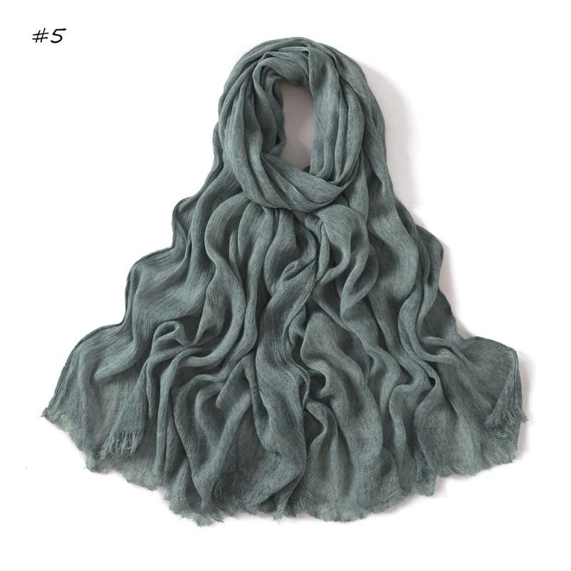 Plain Turbans Tie Dyed Rayon Hijab Scarf Thin Ramadan Ombre Wrap Elastic Shawls High Quality Foulards Muslim Head Snood 180*70Cm