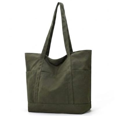 [komakusa] [Uchiwa Tote Bag for Everyday Use] Designed To Fit a Fan Perfectly, This Canvas Tote Bag Features a Zipper and Large Capacity. Perfect for