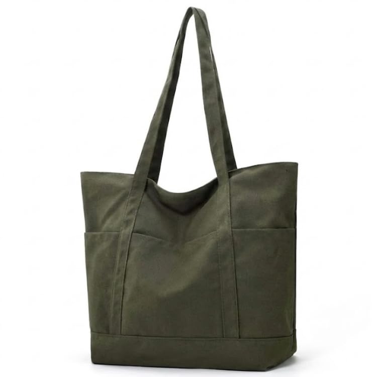

[komakusa] [Uchiwa Tote Bag for Everyday Use] Designed to fit a fan perfectly, this canvas tote bag features a zipper and large capacity. Perfect for