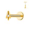 1PC G23 Titanium Heart Earring for Women Star Push-In Helix Tragus Rocket Cartilage Labret Stud Body Jewelry