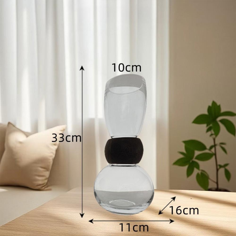 Creative Design Glass Vase Hydroponic Flower Arrangement Vase Dining Table Coffee Table Decoration Cute Simple Gift Idea