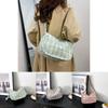 Trendy Grid Cloth Women's Bag 2024 New Korean Style Literary Large Capacity Shoulder Bag Ladies Armpit Bag Street Fashion