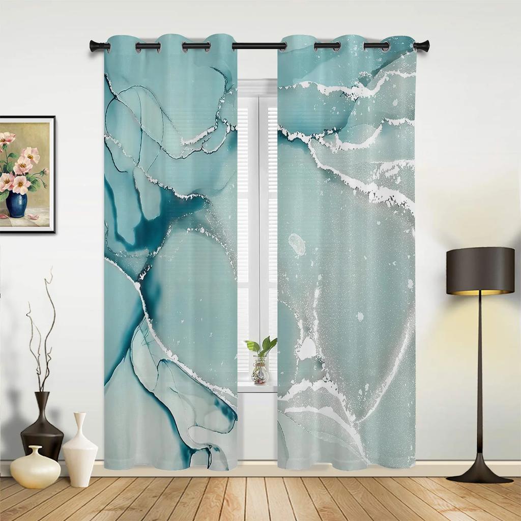 Marmor Türkis Rosa Vorhänge für Schlafzimmer Wohnzimmer Vorhänge Küche Kinderzimmer Fenster Vorhang Moderne Wohnkultur