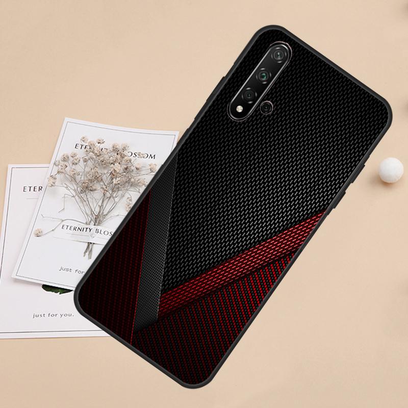 Carbon Fiber Case For Huawei P30 Pro P20 P40 Lite Nova 11 Pro 3i 8i 9 10 SE 5T Y60 Y61 Y70 Y90 Y91 Coque
