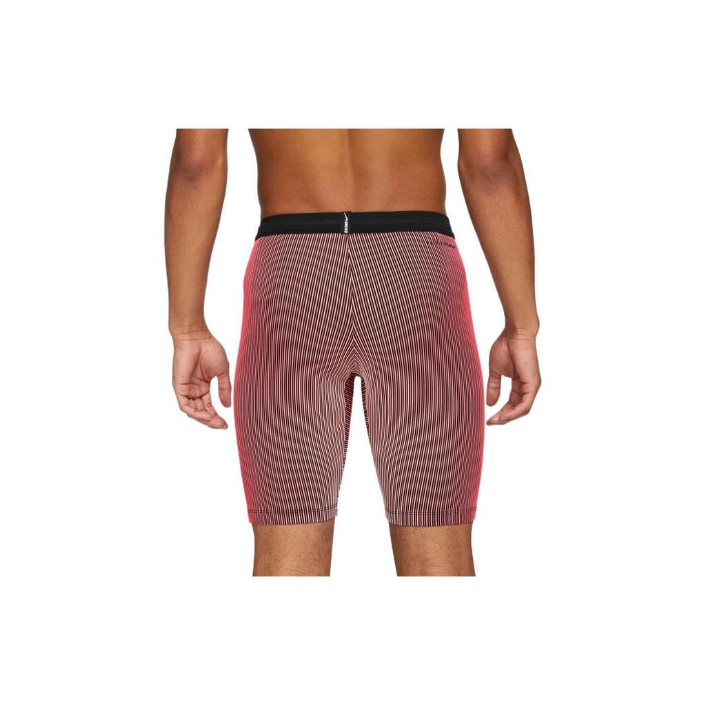 Nike Męskie spodenki sportowe z prostymi nogawkami w paski z logo Czerwone DA1429-014