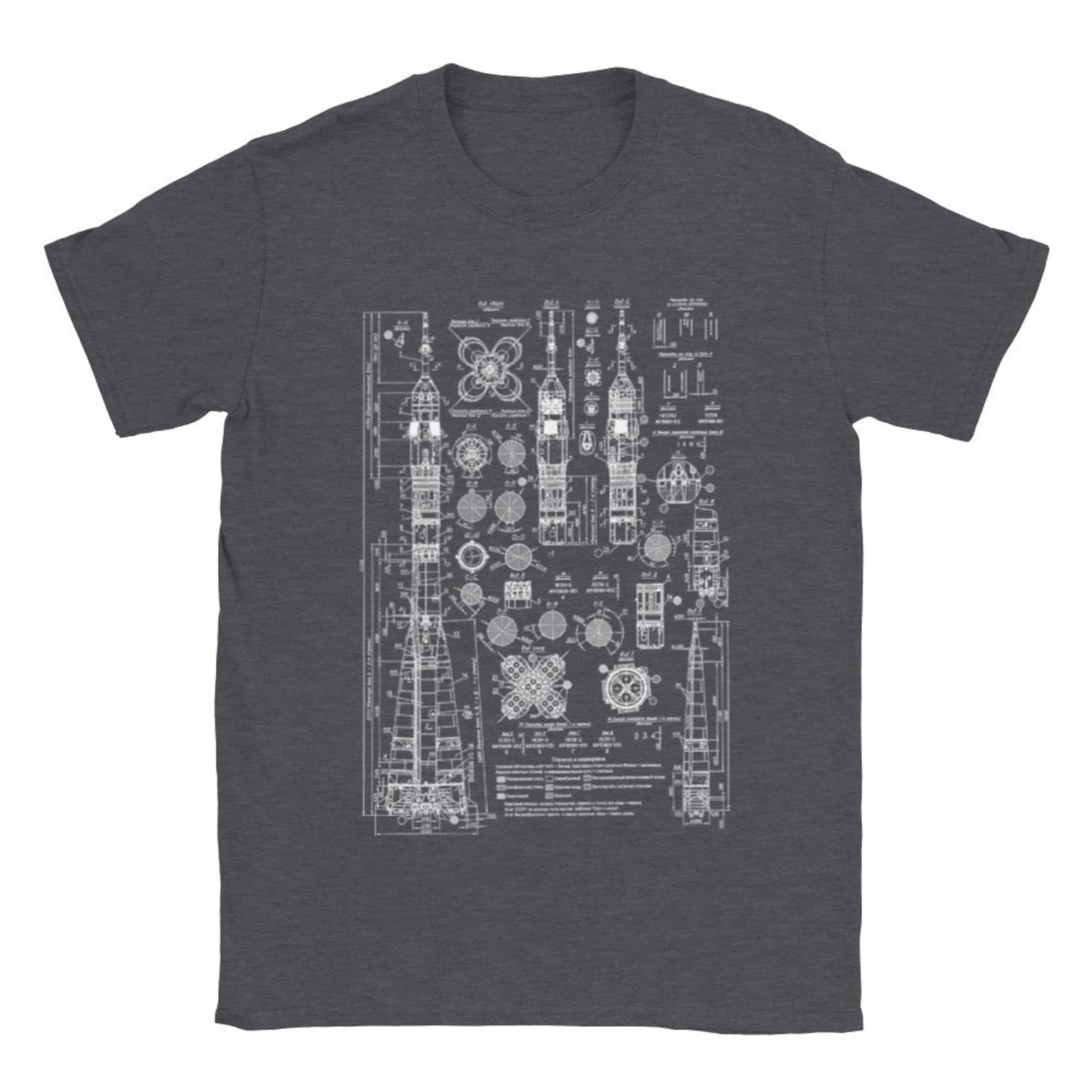 Soyuz Saturn 5 Schematic T-shirt - Space nerd T-Shirt S