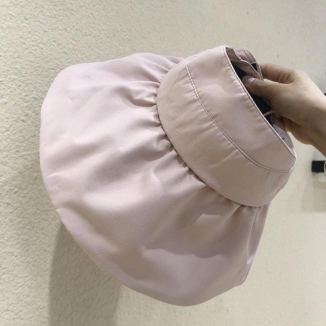 Vinyl sun hat women's summer sun protection empty top hat face cover travel cool hat foldable UV protection sun hat tide