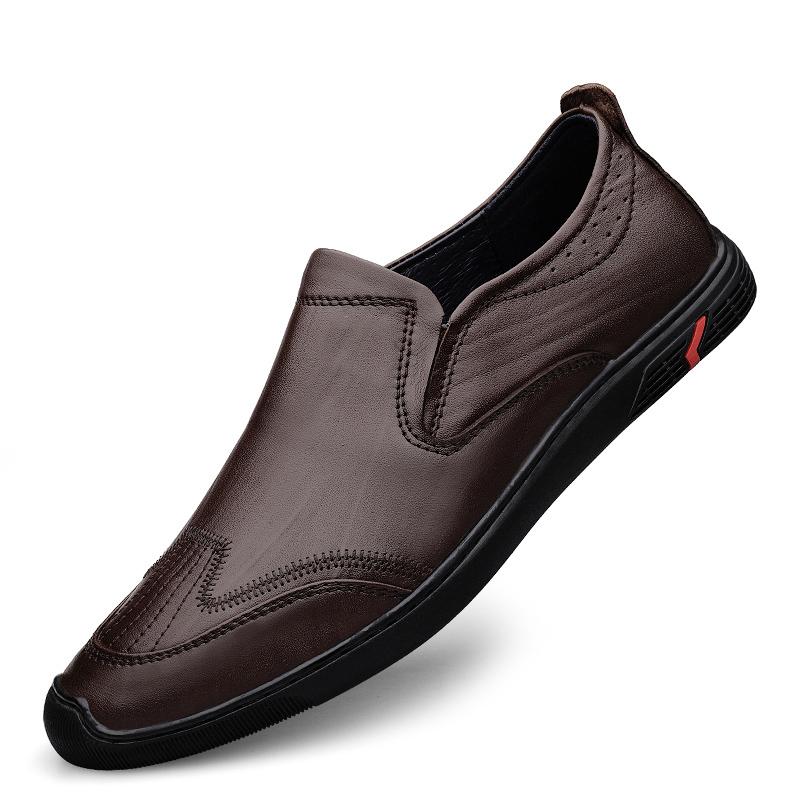 Big Size Genuine Leather Men Shoes Casual Luxury Brand Soft Mens Breathable Lace Up Moccasins Male Driving Shoes Zapatos Hombre