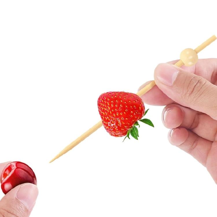200pcs Fruit Skewers Set Food Stick Decorative Appetizers Toothpicks for Parties