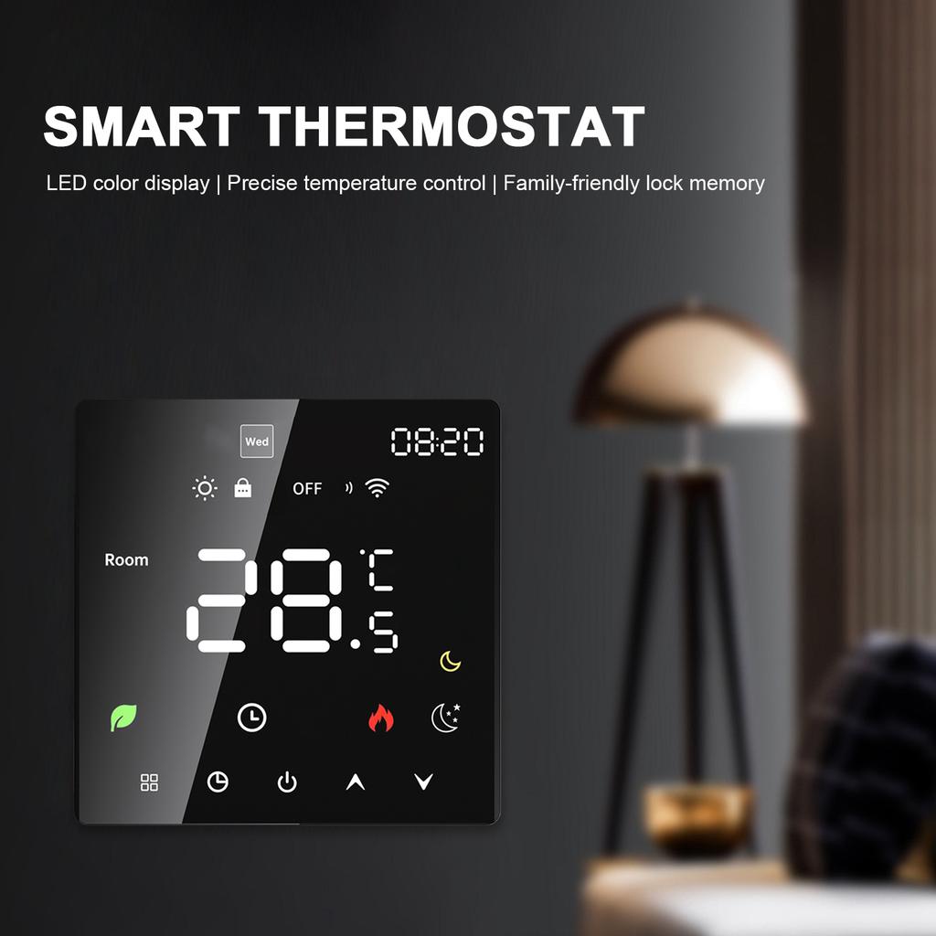 Household Smart Thermostat With Linkage TRV Gas Boiler Thermostats LCD Screen Display Suitable For Gas Boiler/Wall-Hung Boiler