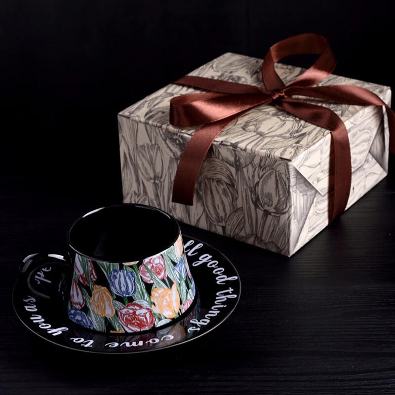 

Shangqi French Garden Ceramic Coffee Cup and Saucer Set
