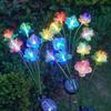 Waterproof Outdoor LED Fiber Optic Flower Lamp - Double-layer Lawn & Garden Decoration