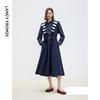Lanzis Retro High-Waist A-Line Denim Skirt