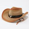 Popular European and American Western Cowboy Straw Hat Men's and Women's Fashion Shade Straw Hat Outdoor Western Cowboy Hat