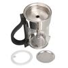 Moka Pot Crystal Glass Top Stainless Steel Stovetop Moka Pot Classic Italian Coffee Maker for 4 Cups