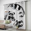Chinese Panda And Bamboo Window Curtains Curtains for Living Room Decorative Items Living Room