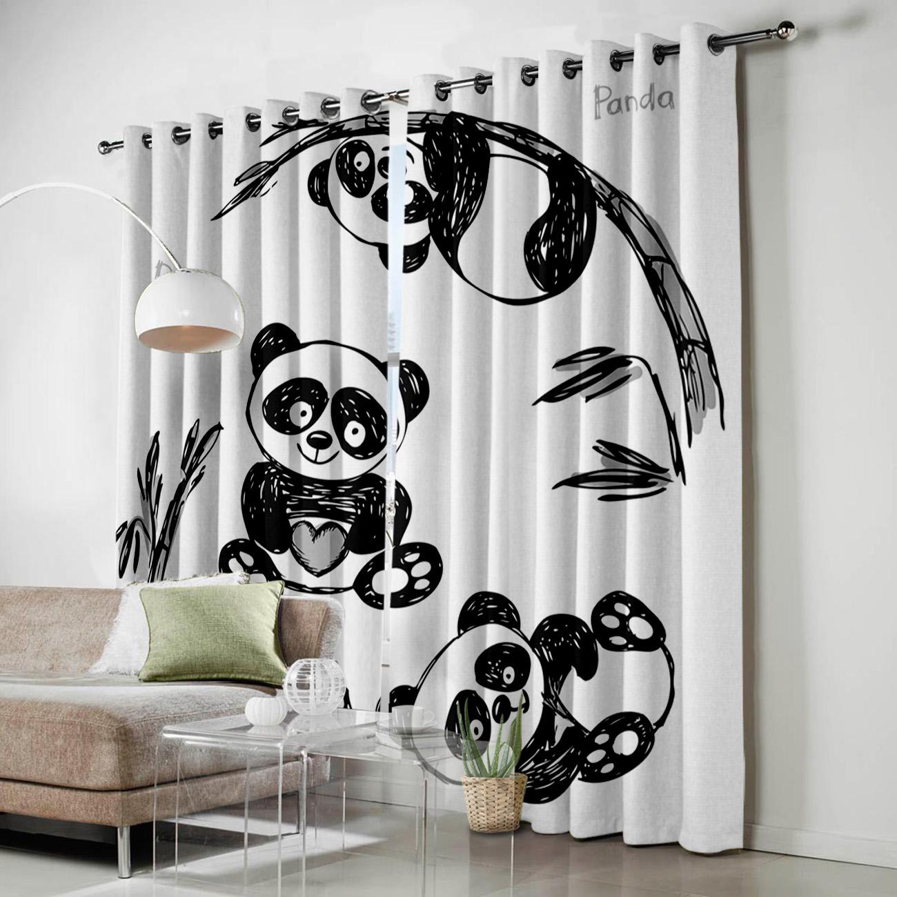 Китайская панда и бамбуковые оконные шторы — фото 3