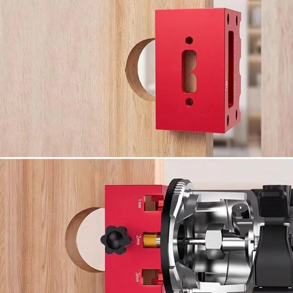 Adjustable Mortise Guide Mortising Locator Jig Aluminum Zinc Zinc Alloy Hinge Installation Kit  Hole Drilling