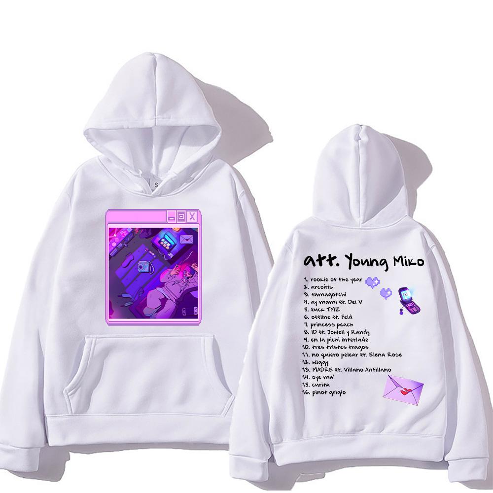 Singer Young Miko  Att Album Hoodies PrintFashion Aesthetic Retro Sweatshirt Men Women Casual Fleece Pullover Streetwear