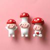 3D Red Mushroom Refrigerator Sticker Standing Sitting Hug Cartoon Refrigerator Decorative Magnetic Sticker Resin Gift