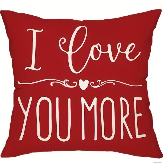 Valentines Day Pillow Cover Set  Red Polka Dot  Love Heart Gnomes Design  Decor for CouchLiving Room (Inserts Not Included)
