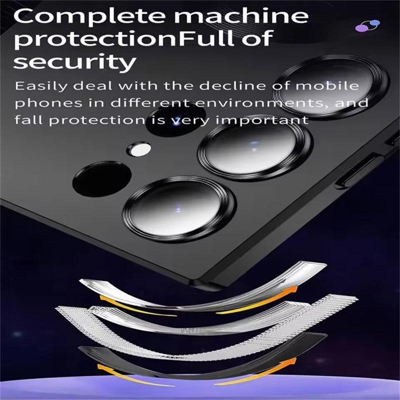 Luxury Matte Magnetic Case for Samsung S25 S24 S23 S22 Ultra S21 S20 Plus Capa for Samsung Note 20 Ultra Magsafe Phone Cover